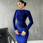 Vestido Midi Elegante Azul 1