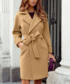 Casaco Feminino de Lã Batida Bege 6