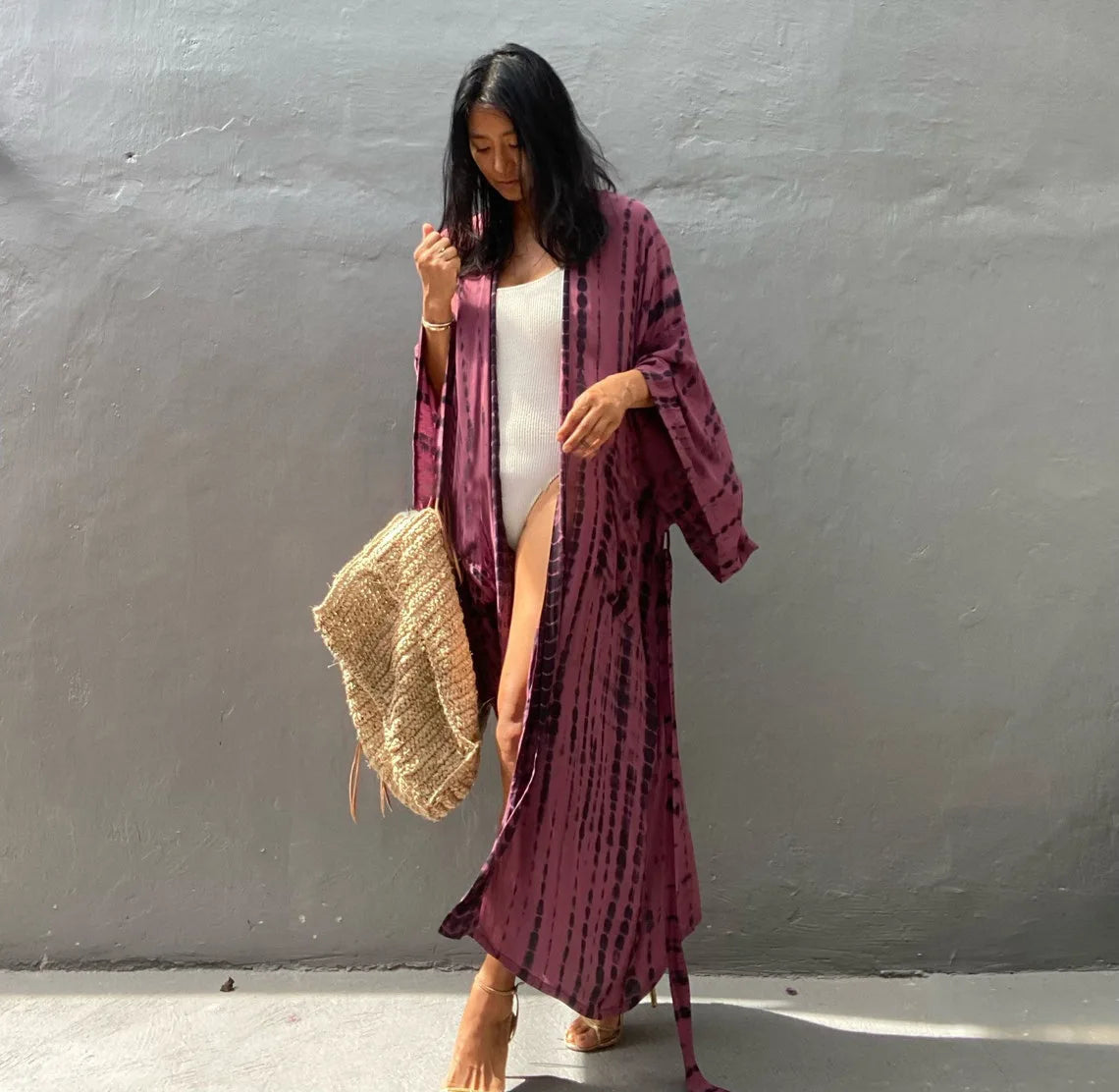 Saída de Praia Kimono Roxo 12