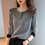 Suéter Casual com Botões Preto 1