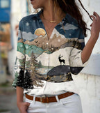 Camisa Casual de Casimira Paisagem 7