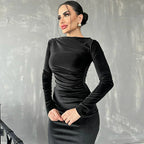 Vestido Midi Elegante Preto 5