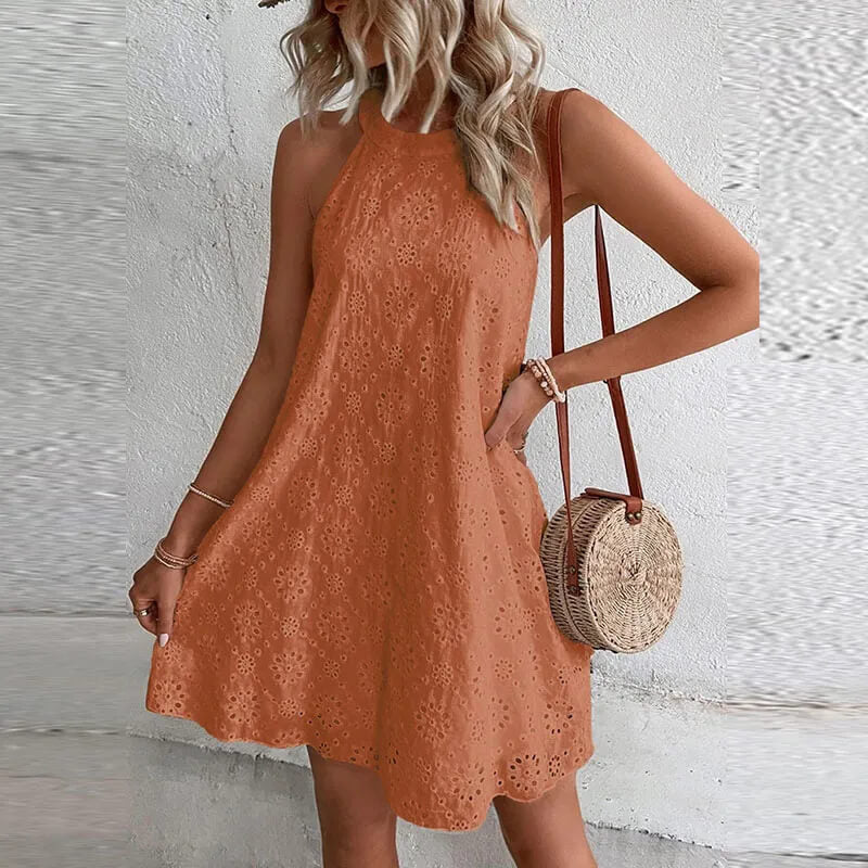 Vestido Curto de Laise Laranja 4