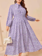 Vestido Mídi Plus Size Lilás 1