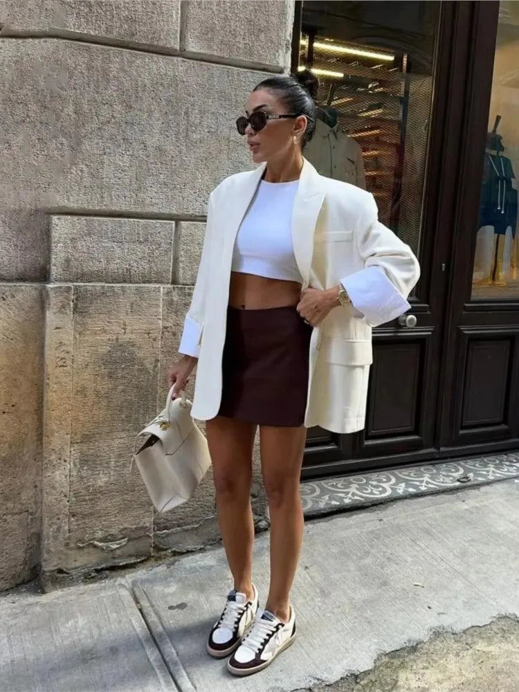 Blazer Elegante Bege 04