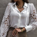 Camisa Feminina com Detalhes em Renda