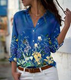 Camisa Casual de Casimira Azul 8