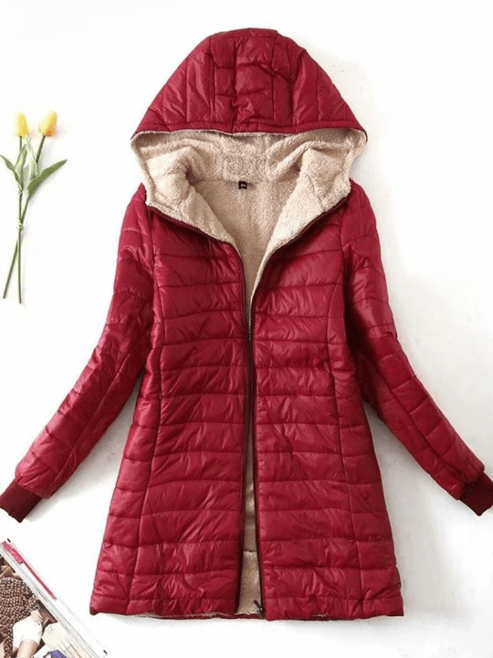 Jaqueta Matelassê Forrada Vermelho 04