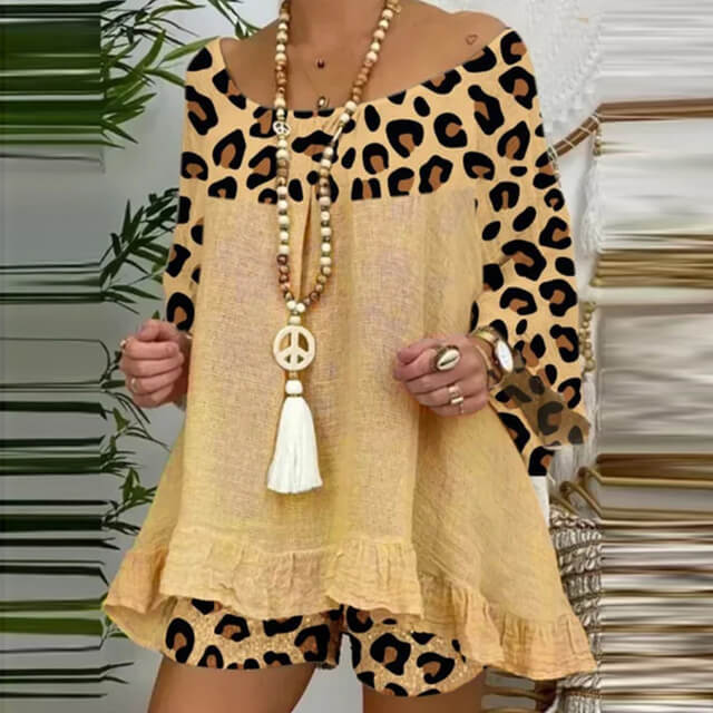 Conjunto de Linho Animal Print