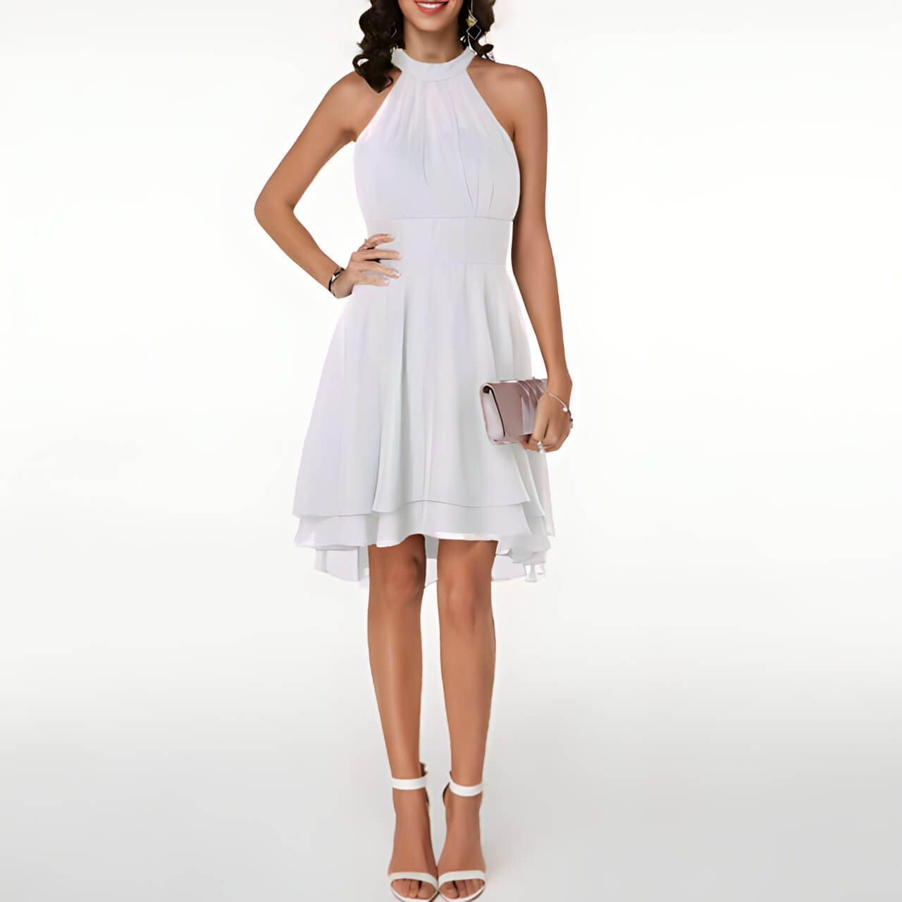 Vestido com Babados Branco 7