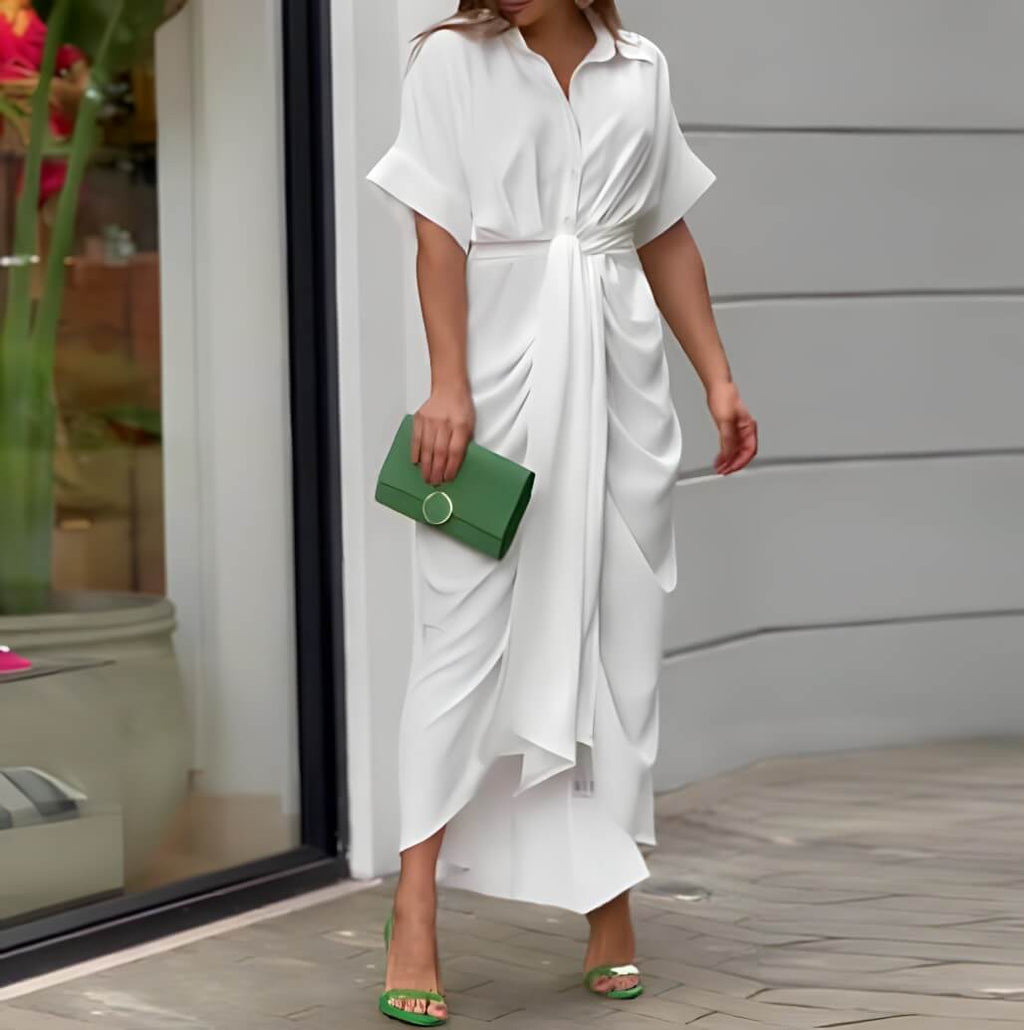 Vestido Mídi com Abotoamento Branco 1