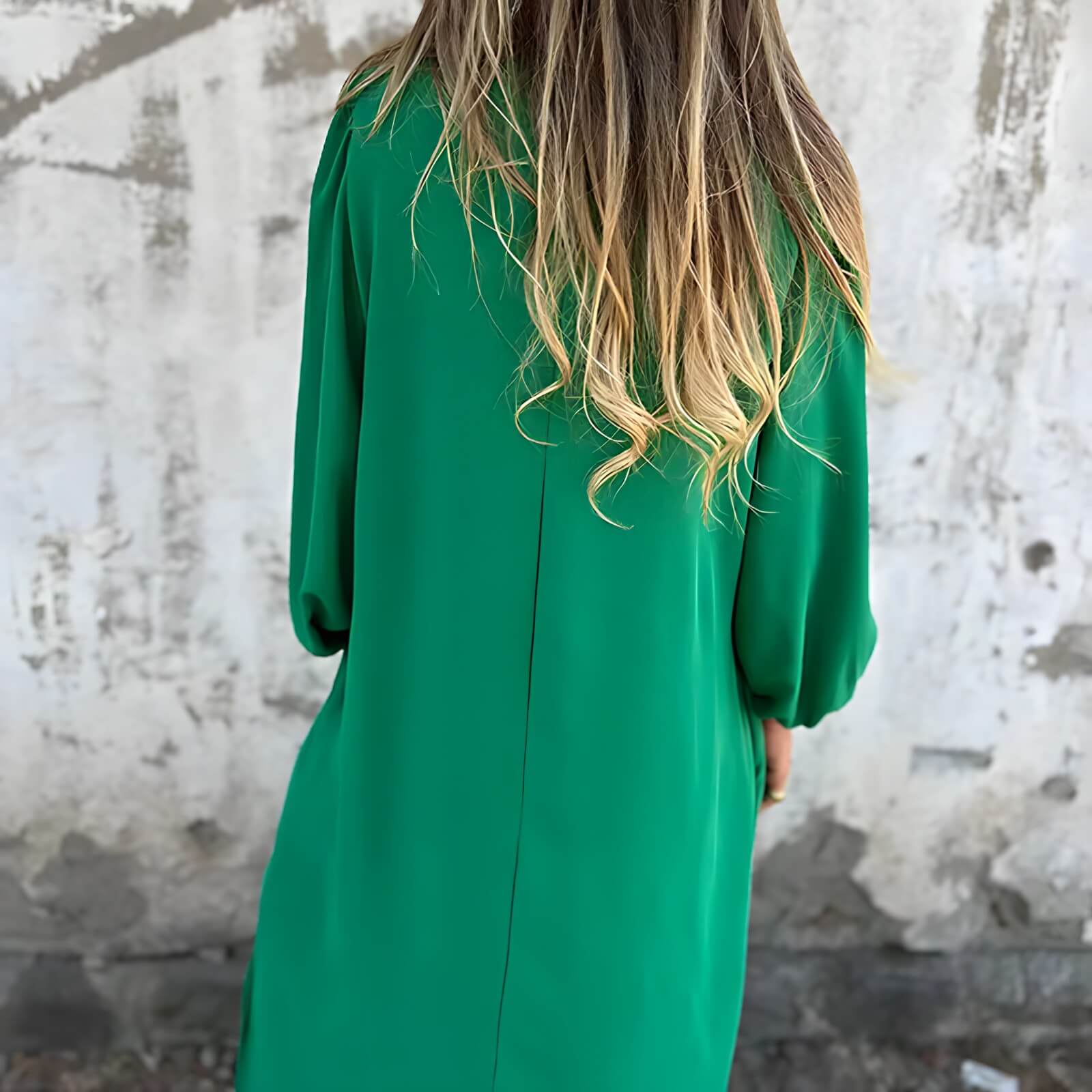 Vestido Longo Casual Verde 12