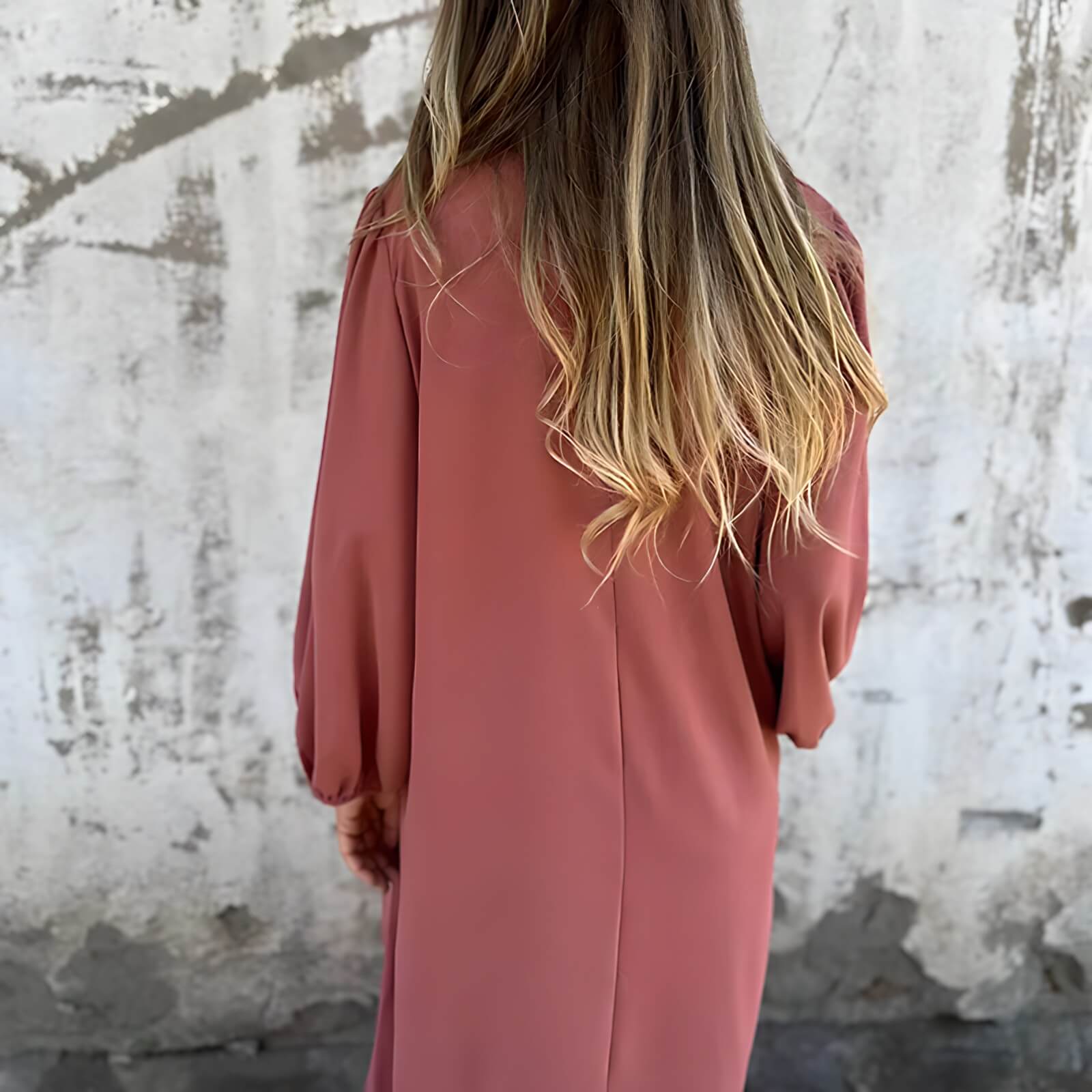 Vestido Longo Casual Rose 09