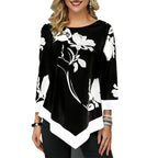 Blusa Floreada Preto 2