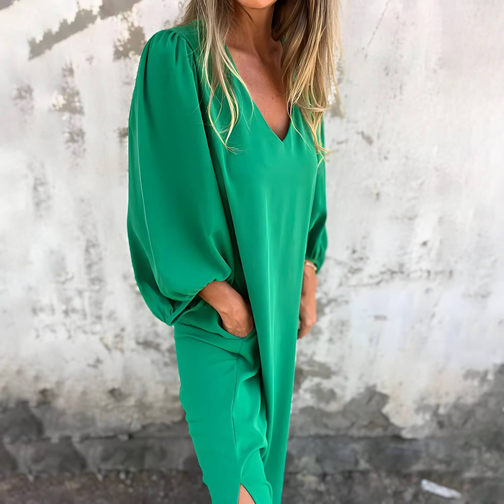 Vestido Longo Casual Verde 21