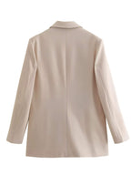 Blazer Alongado Oversized Bege 8