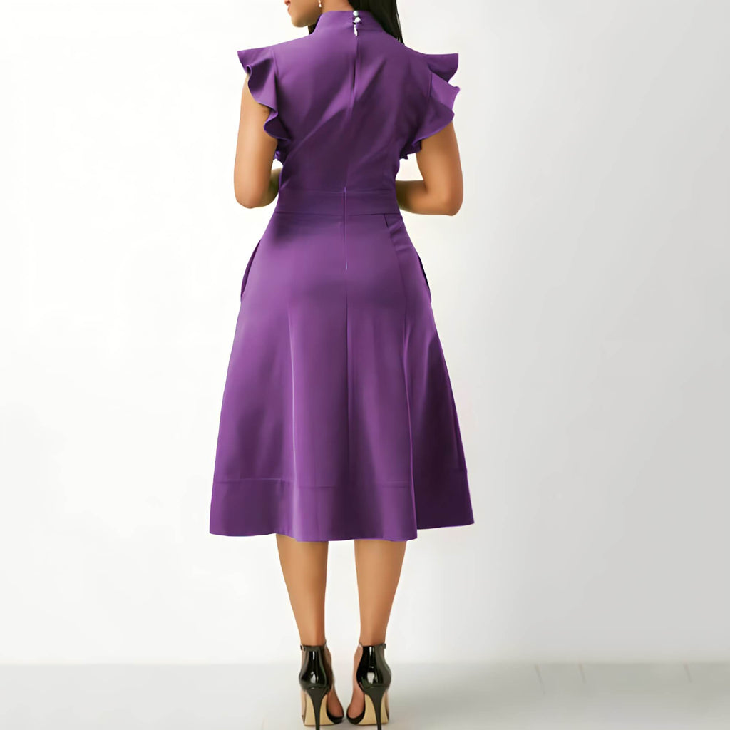 Vestido Mídi Clássico Roxo 3