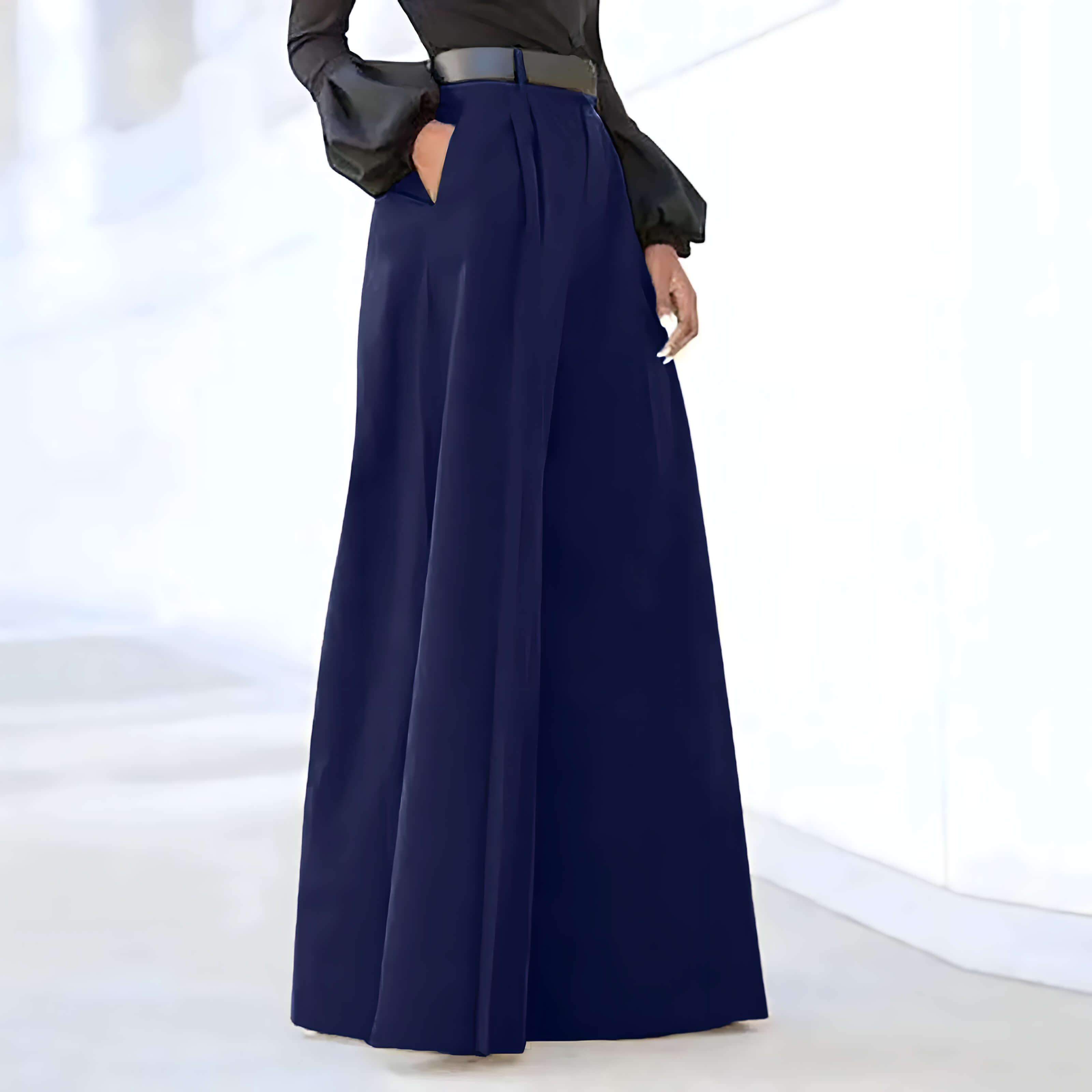 Calça Pantalona Azul Marinho 6