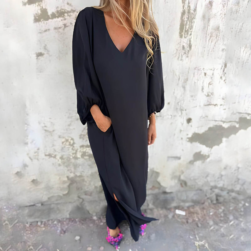 Vestido Longo Casual Preto 23