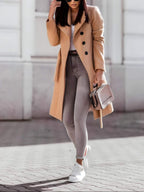 Casaco Feminino Longo Oversized Bege 3