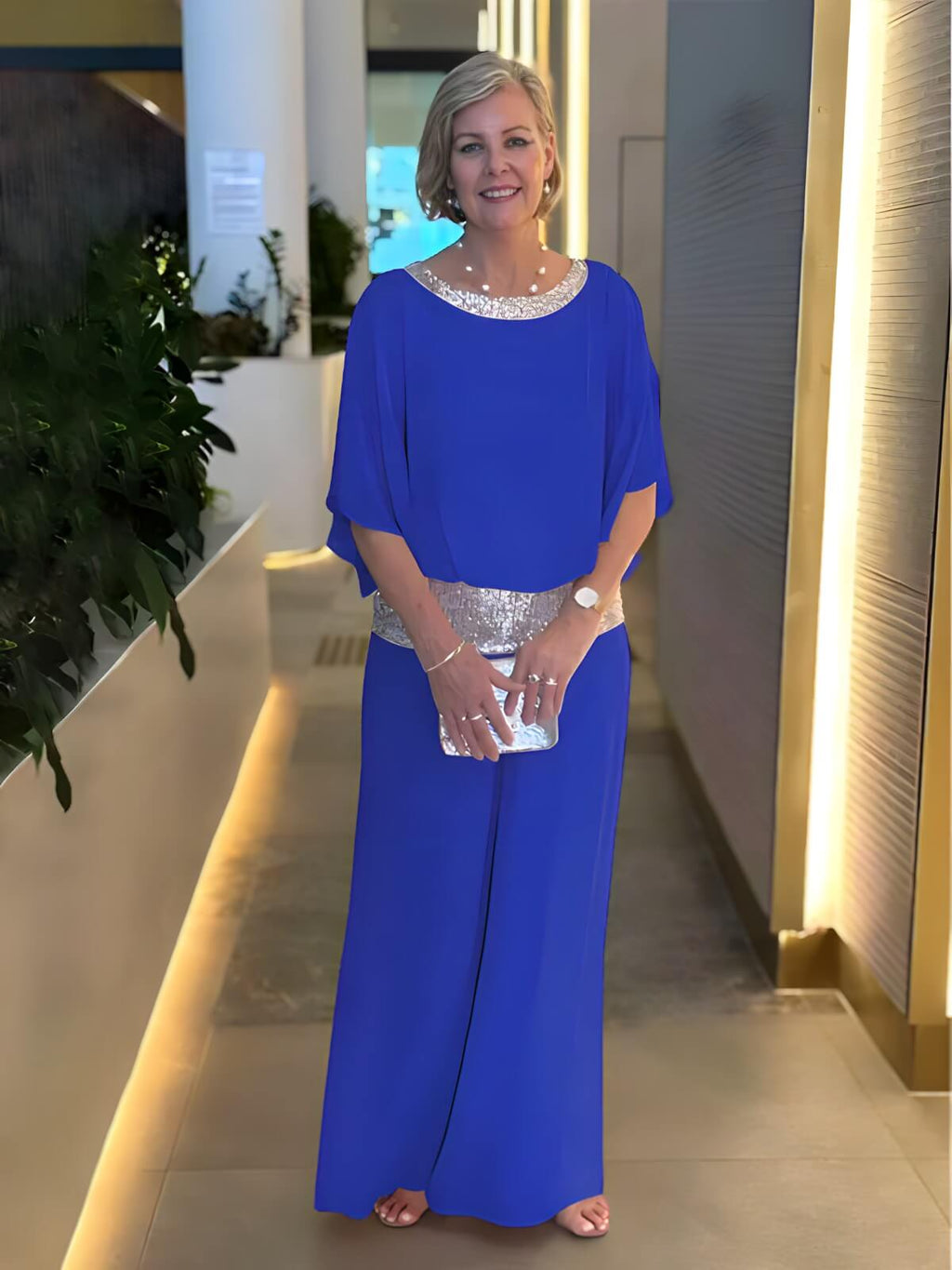 Conjunto de Chiffon Azul 5