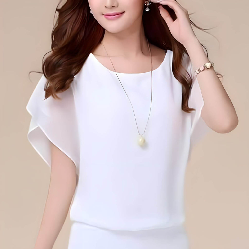 Blusa de Chiffon Branco 1