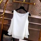 Blusa Regata de Chiffon Branco 7