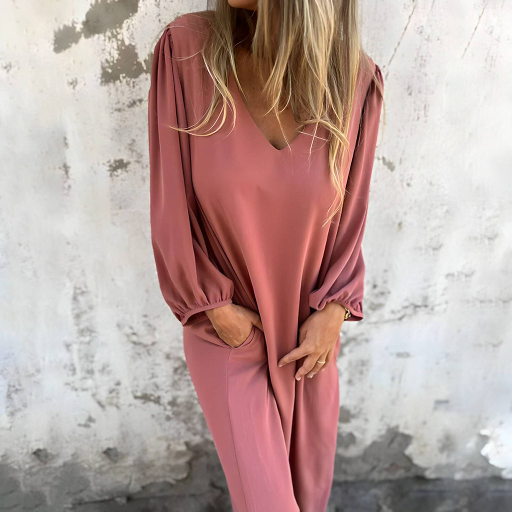 Vestido Longo Casual Rose 18