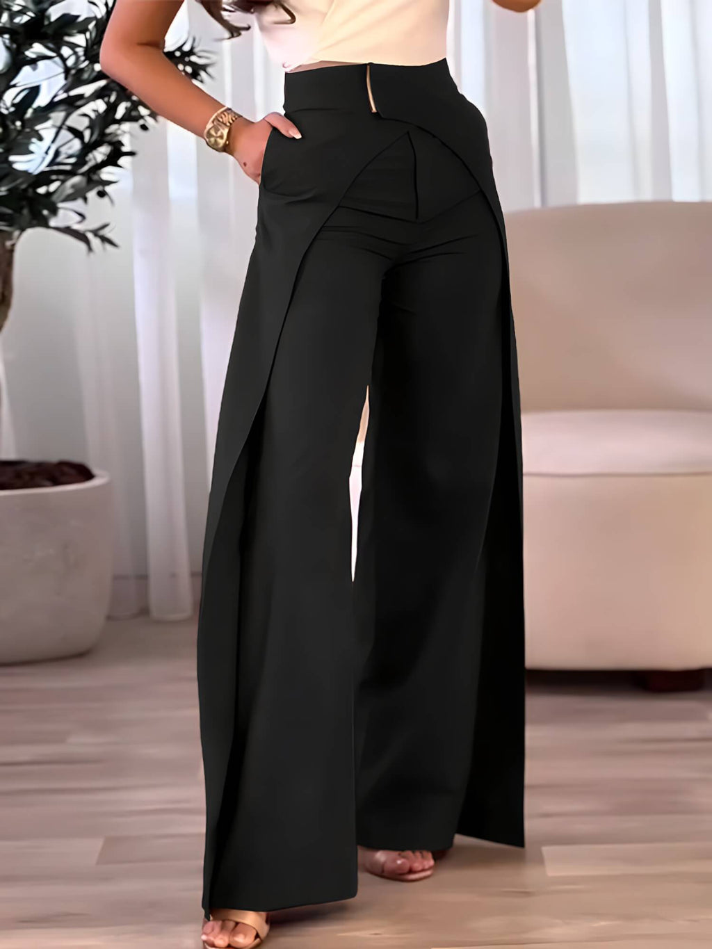 Calça Wide Leg Preto 1