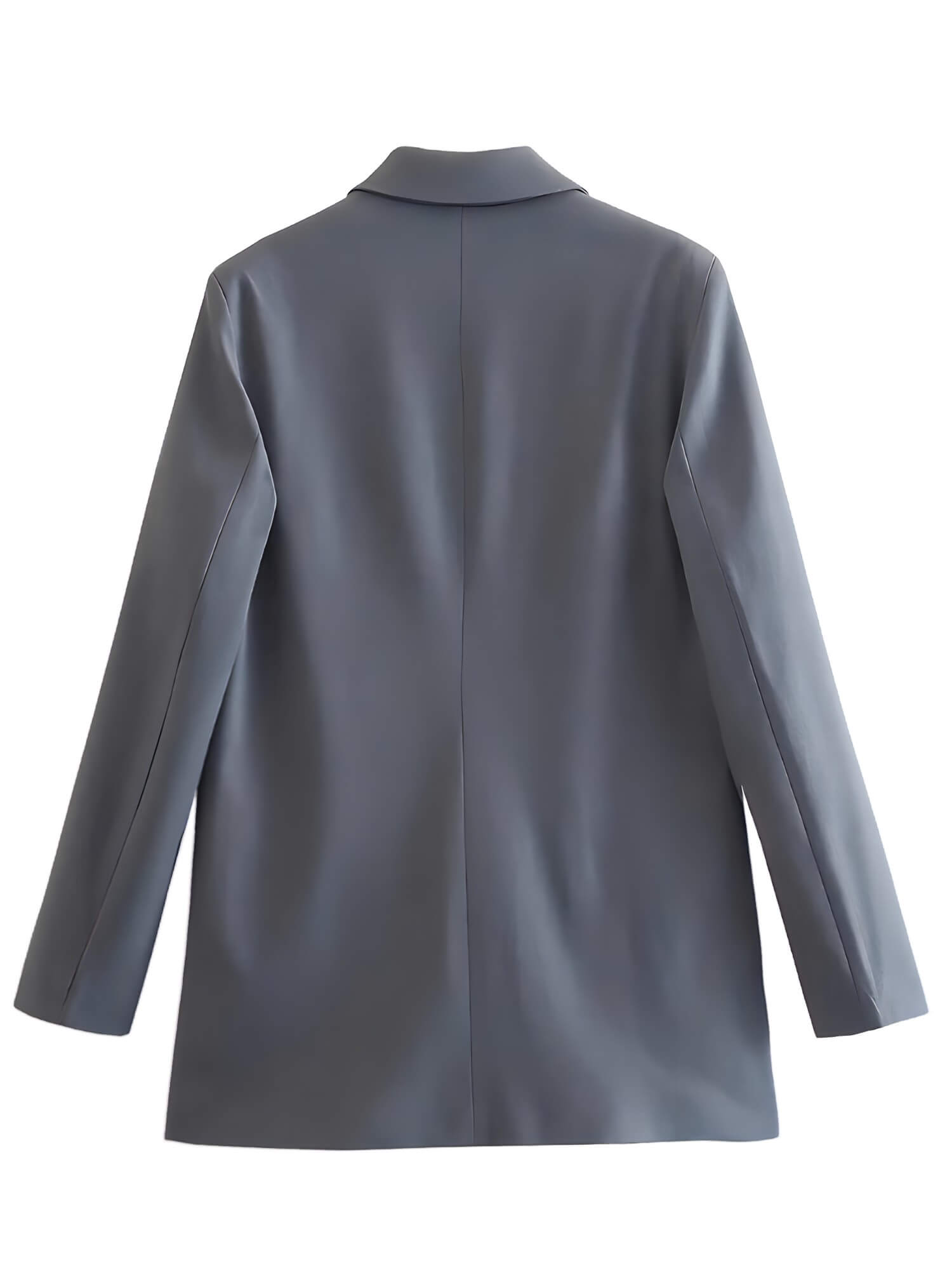 Blazer Alongado Oversized Cinza 4