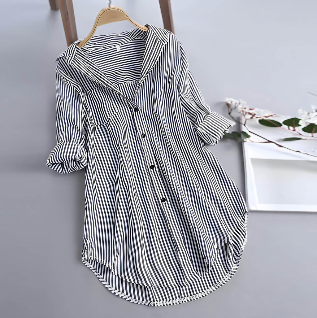 Camisa Feminina Alongada Preto 1