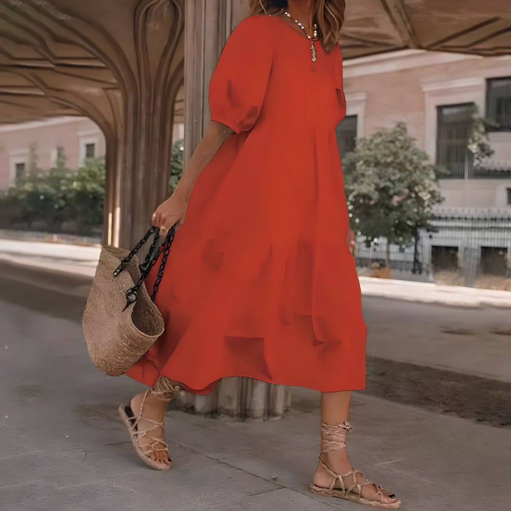 Vestido Mídi Vermelho 4