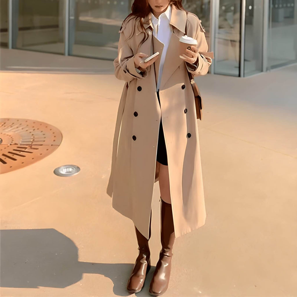 Casaco Longo Feminino Trech Bege 1