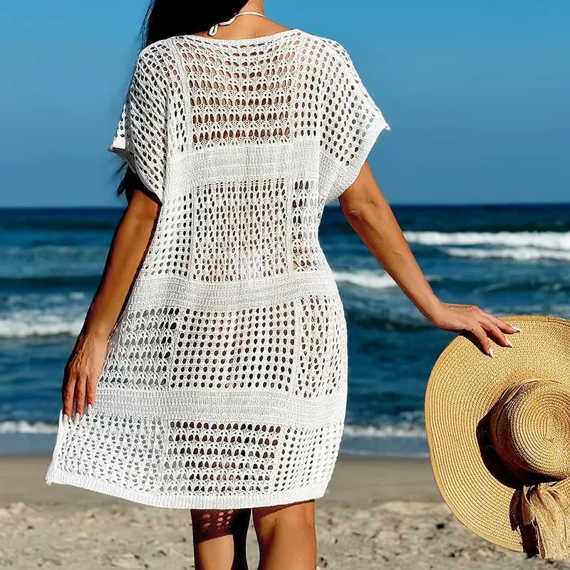 Saída de Praia Crochê Branco 02