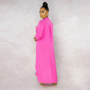 Vestido Longo de Linho Feminino