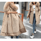 Jaqueta Feminina de Parka Forrada Bege 6