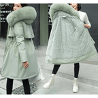 Jaqueta Feminina de Parka ForradaVerde 11