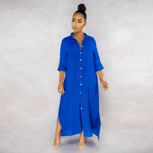 Vestido Longo de Linho Feminino