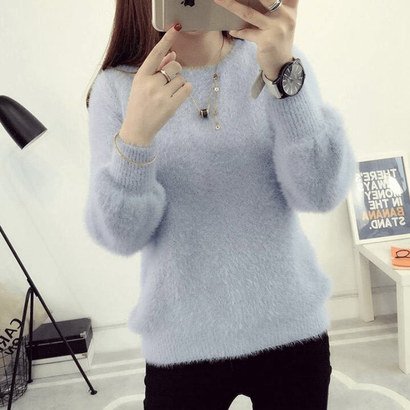 Suéter Feminino Felpudo Cinza 1