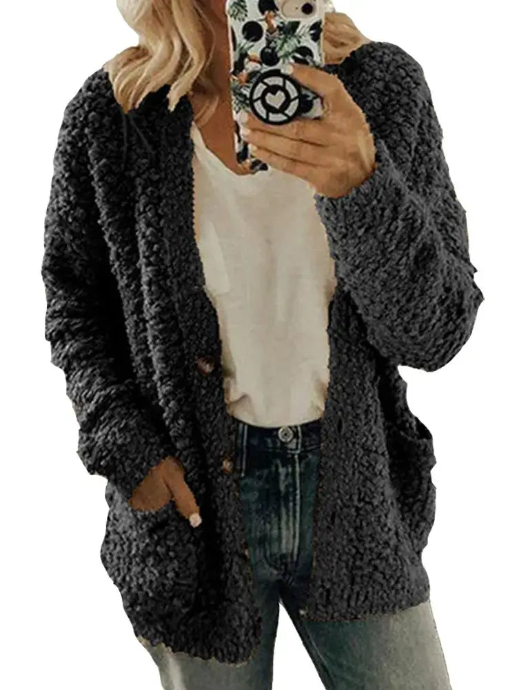 Casaco Feminino de Lã Preto 2