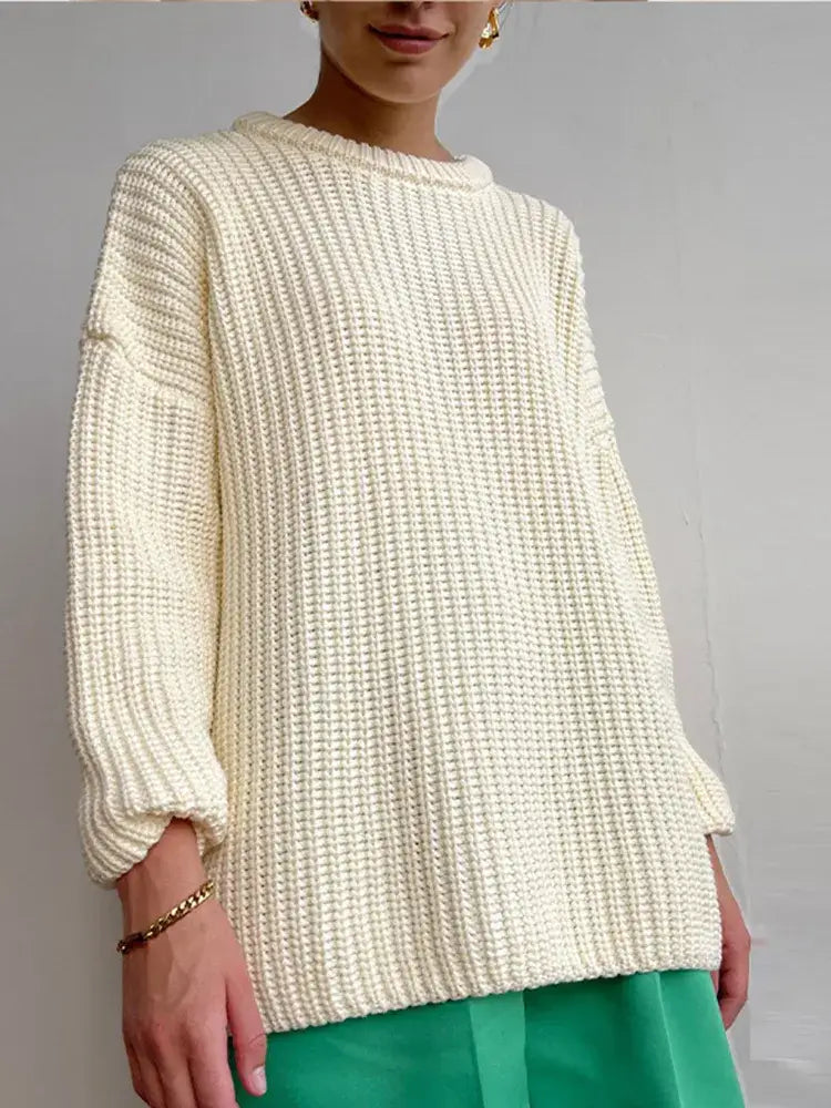 Suéter Feminino de Tricot Oversized Beeg 14