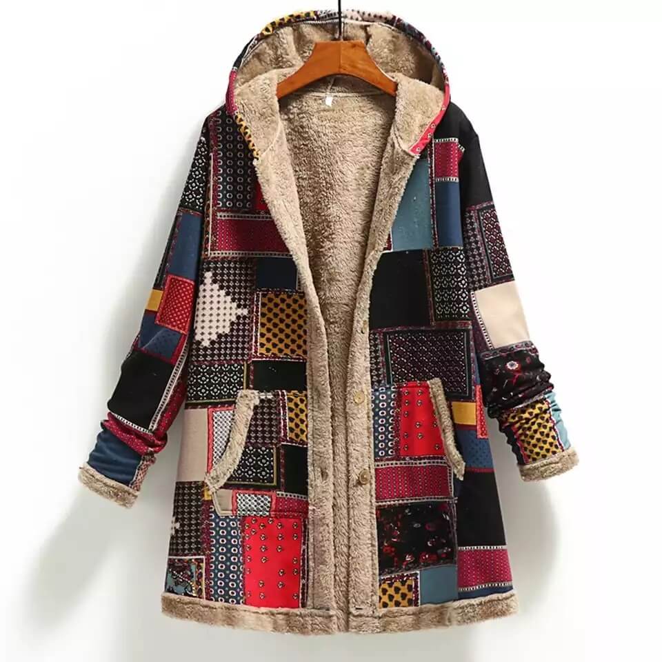 Casaco Feminino Vintage Forrado Vermelho 1