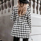 Casaco Feminino Casual Preto e Branco 6