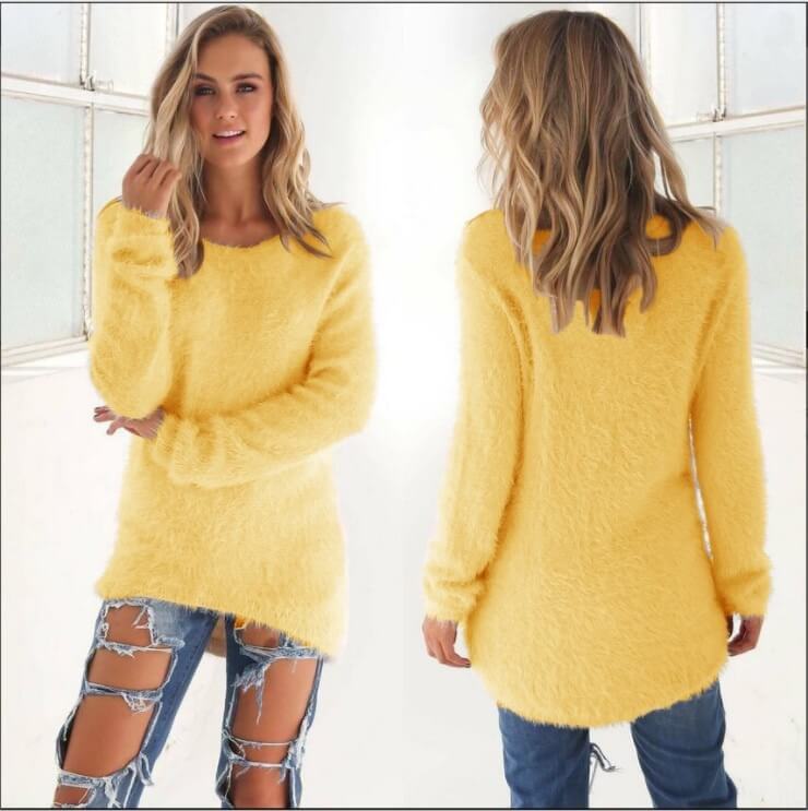 Suéter Feminino Amarelo 10