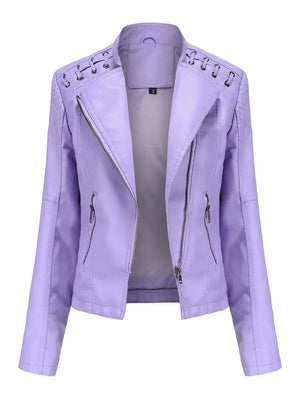 Jaqueta Feminina Biker Lilás 10