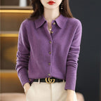 Cardigan Casual Feminino Roxo