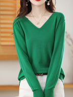 Suéter Casual Feminino Verde