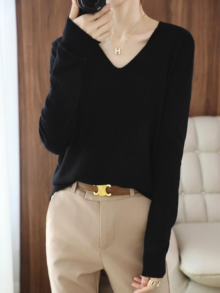 Suéter Casual Feminino Preto