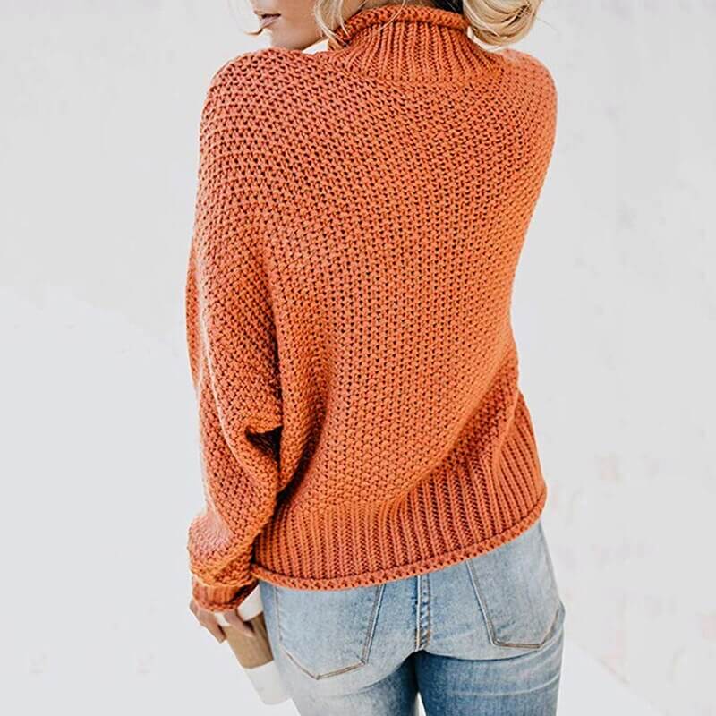 Suéter Feminino de Tricot Oversized Laranja 2
