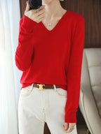 Suéter Casual Feminino Vermelho